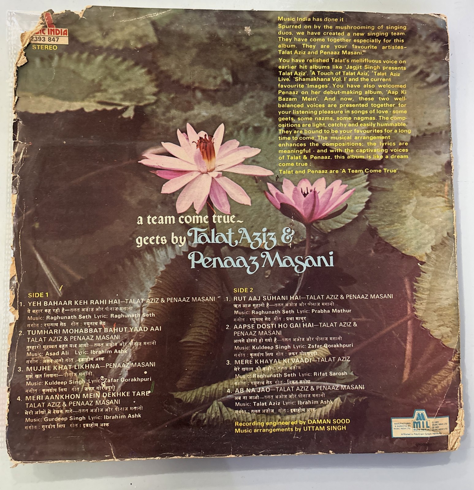The back of the sleeve