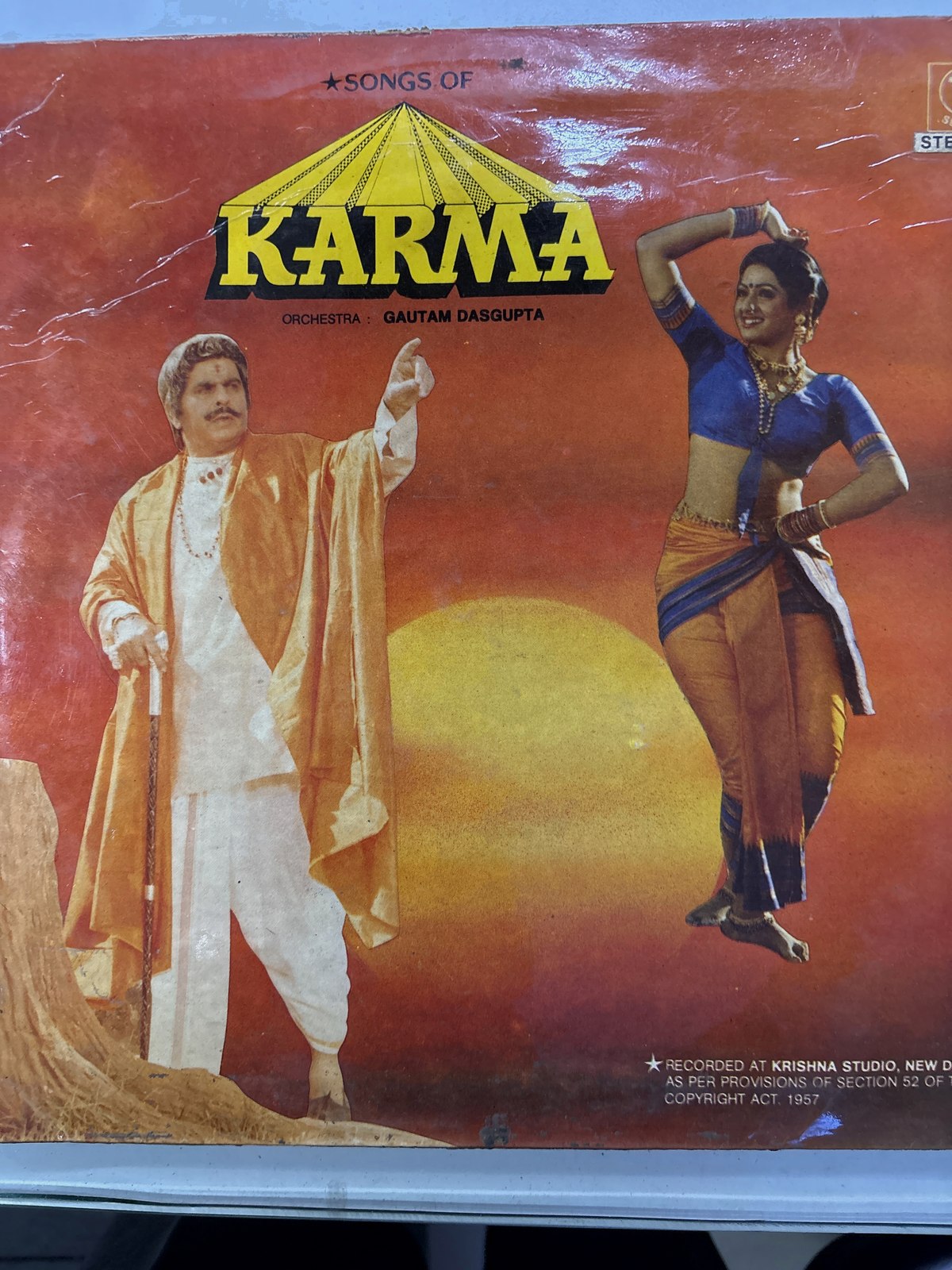 The front of the sleeve