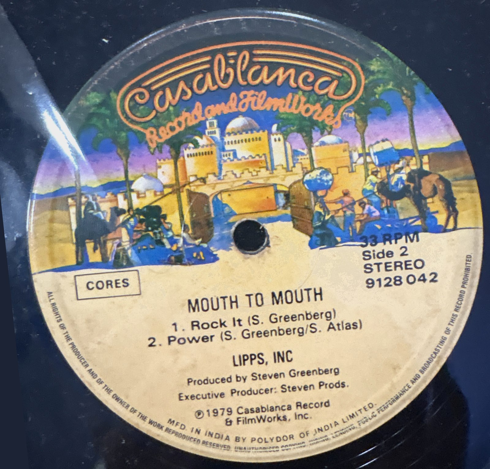 The centre label