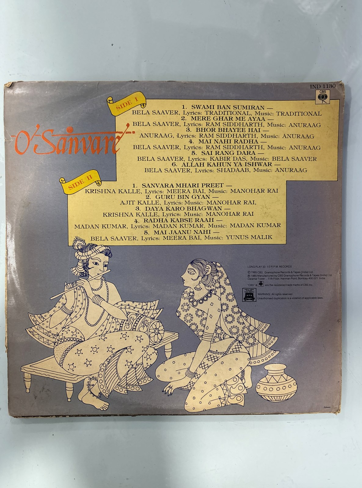 The back of the sleeve