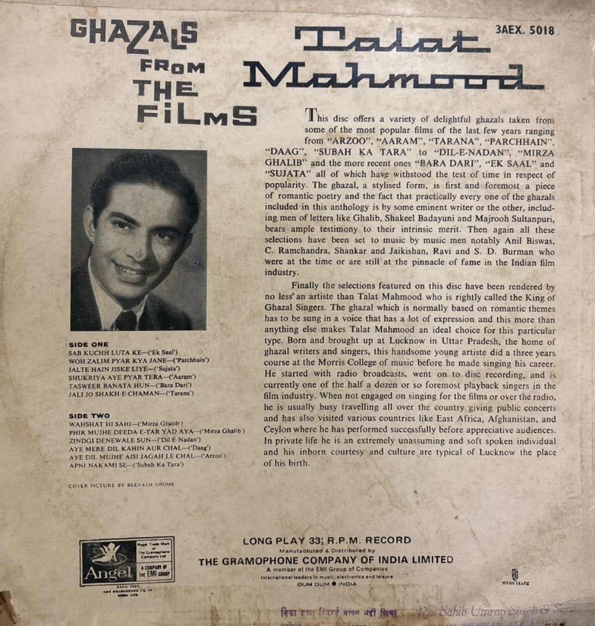 The back of the sleeve