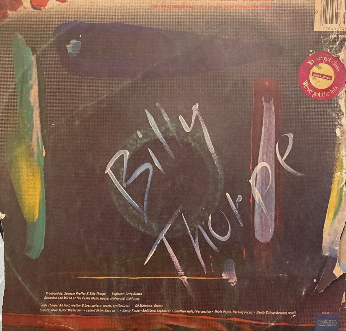 The back of the sleeve