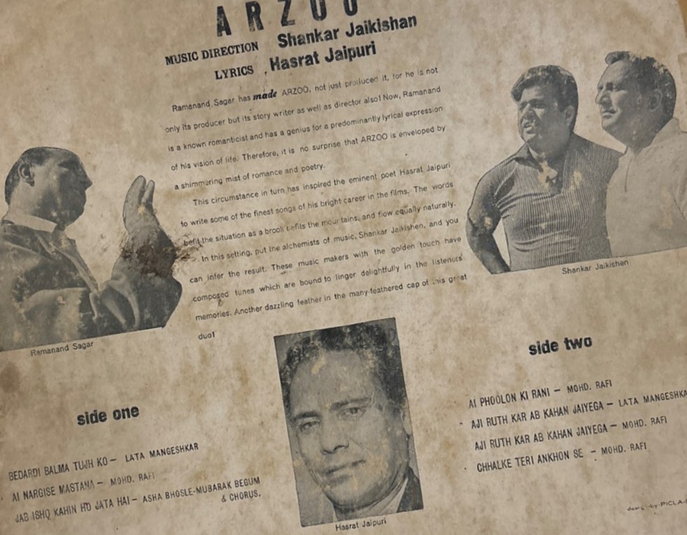 The back of the sleeve