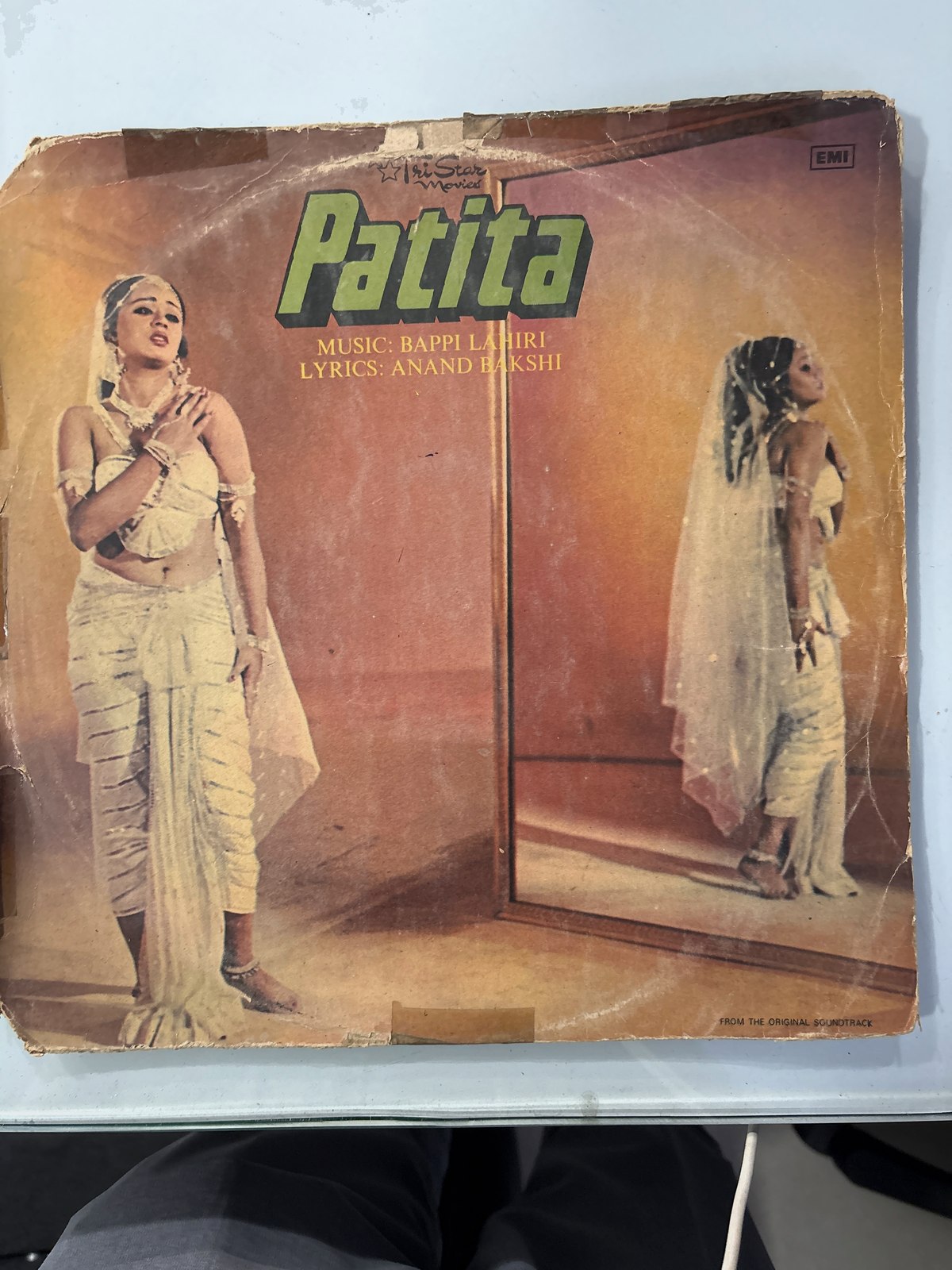The front of the sleeve