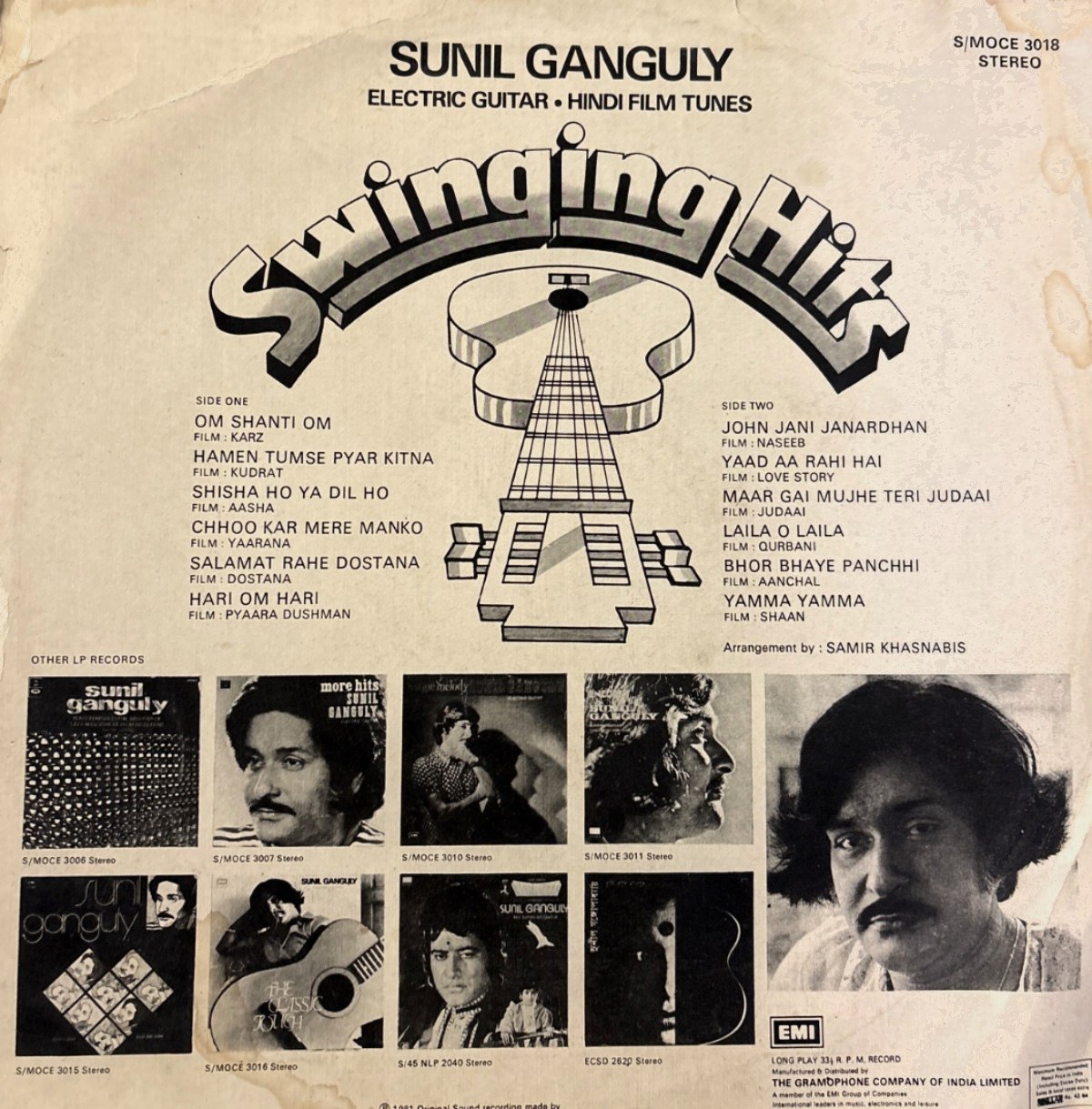 The back of the sleeve