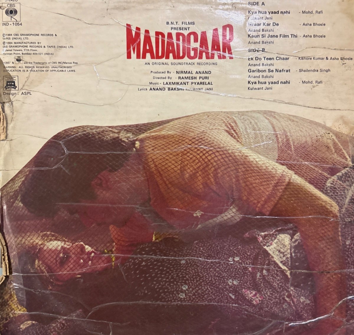 The back of the sleeve